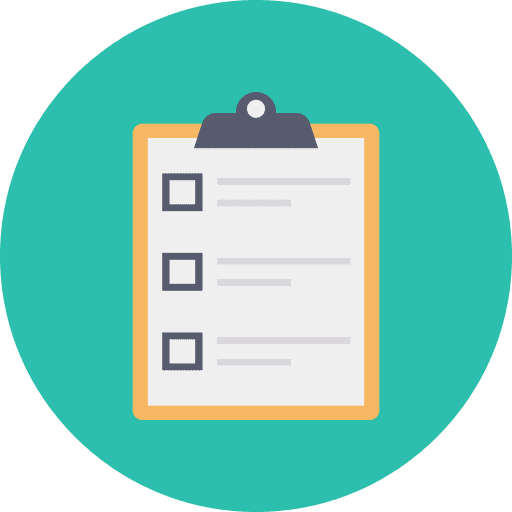 Clipboard paper files and folders checklist icon