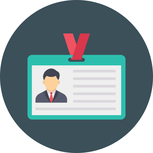 Id card files and folders identity id card icon