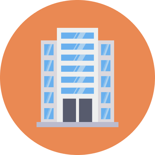 Office building urban office architecture and city icon