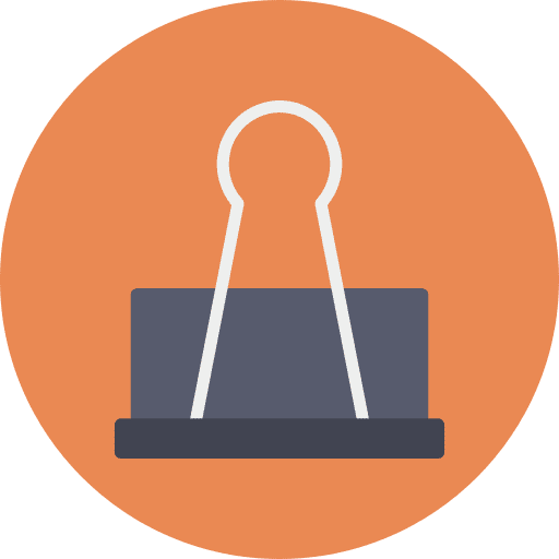 Paper clip tools and utensils education clip icon