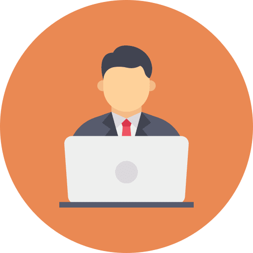 Employee employee laptop professions and jobs icon