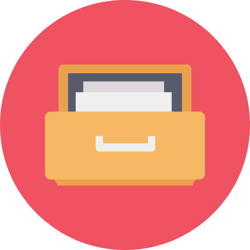 Office cabinet files files and folders storage icon