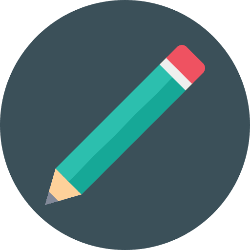 Pencil stationery office material write icon