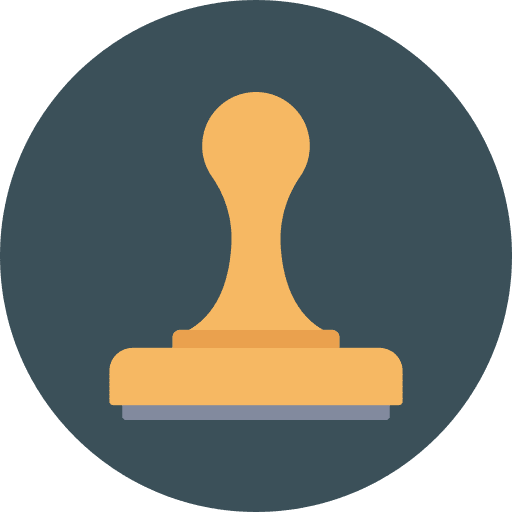 Stamp business stationery office materials ink stamp icon