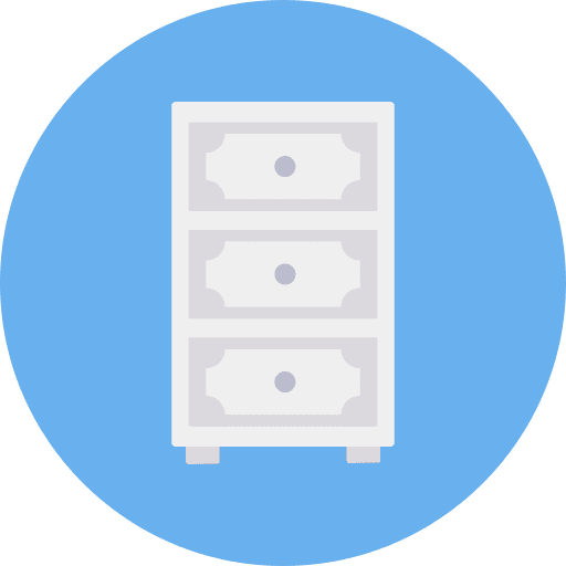 Cabinet office sideboard decor icon