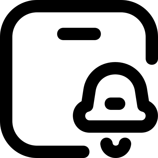 Delivery notification alert bell icon Delivery notification alert bell icon