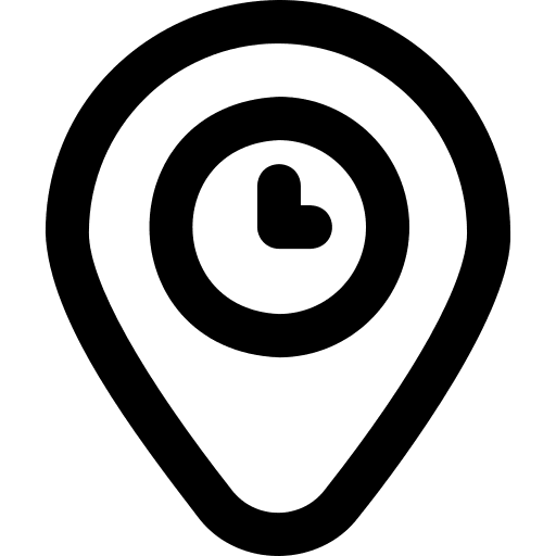 Location placeholder logistics delivery clock icon Location placeholder logistics delivery clock icon