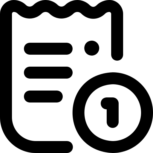 Receipt home delivery package shipping and delivery icon Receipt home delivery package shipping and delivery icon