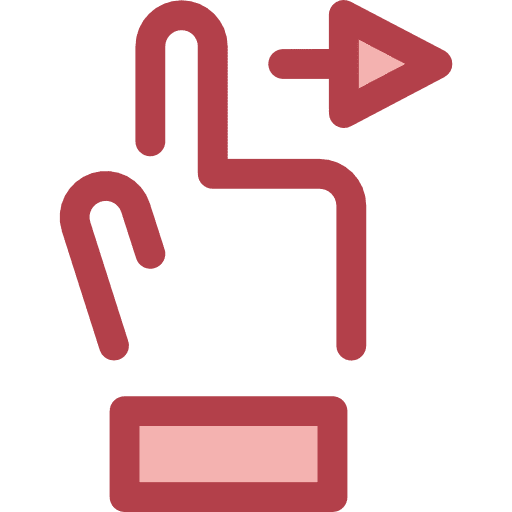 Drag slide fingers gestures icon Drag slide fingers gestures icon