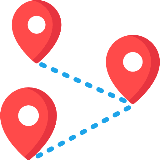 Destination travel itinerary tourism icon