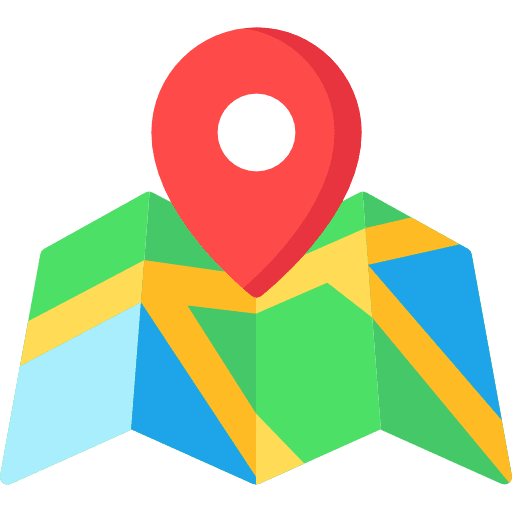 Map visit pin pointer icon
