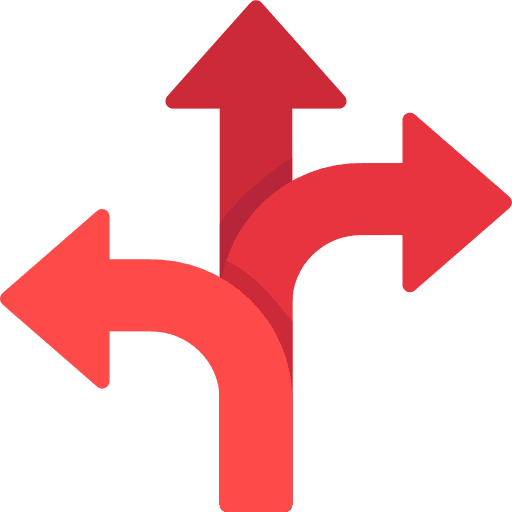 Turn turn flexibility arrows icon