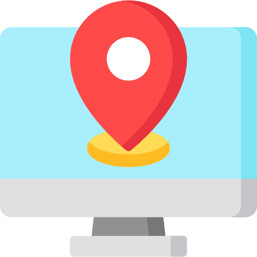 Map computer position pin icon Map computer position pin icon