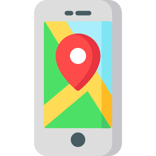 Map gps navigation mobile phone icon Map gps navigation mobile phone icon