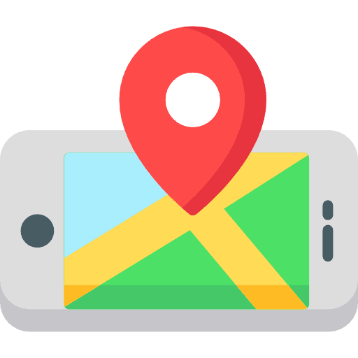 Map mobile phone gps navigation icon Map mobile phone gps navigation icon