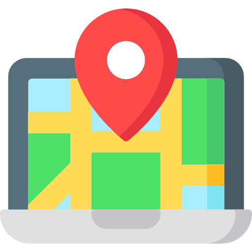 Map electronics computing maps and location icon Map electronics computing maps and location icon