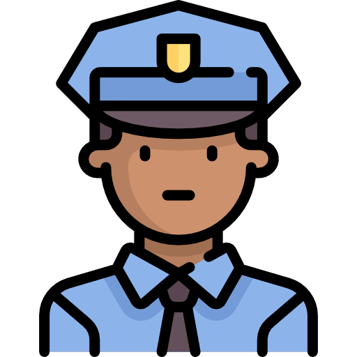 Policeman avatar social people icon