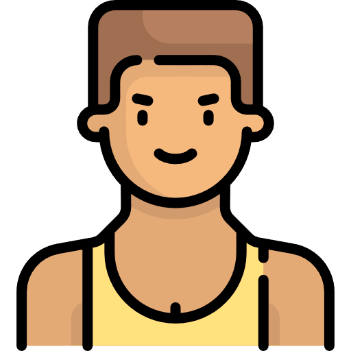 Bodybuilder user man avatar icon