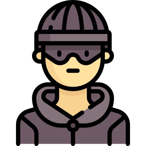 Thief profile burglar thief icon