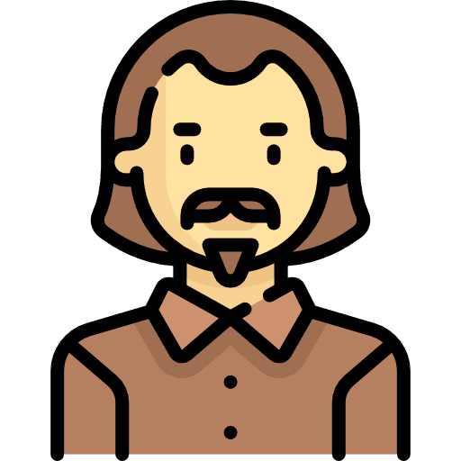 Man moustache social profile icon