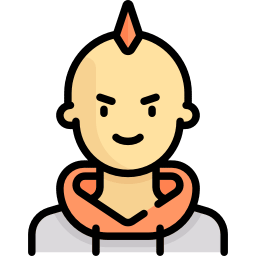 Punk boy avatar user icon