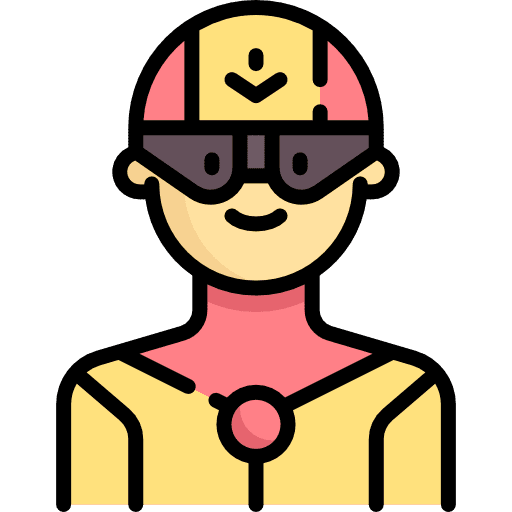 Superhero profile user avatar icon