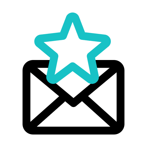 Mail communications email favourite icon