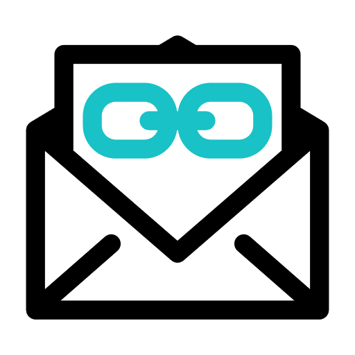 Mail link interface mails icon