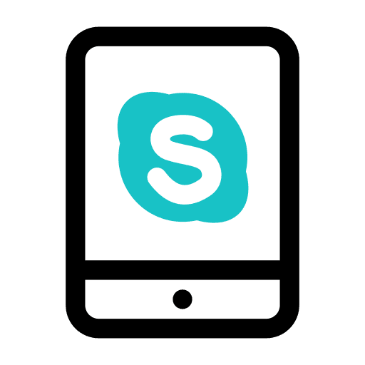 Skype application program logotype icon