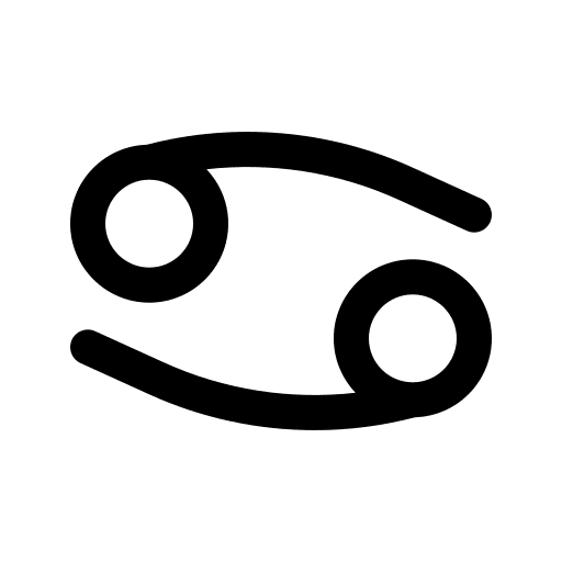 Cancer shapes and symbols horoscope astrology icon