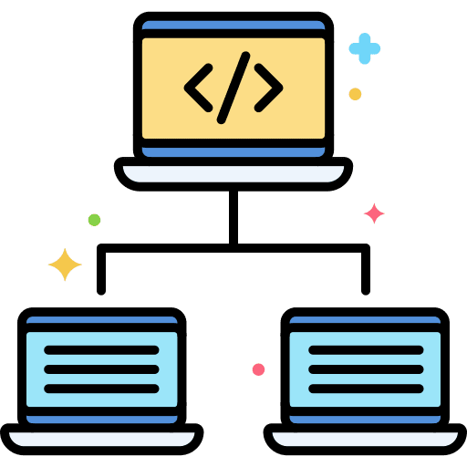 Deployment code laptop development icon