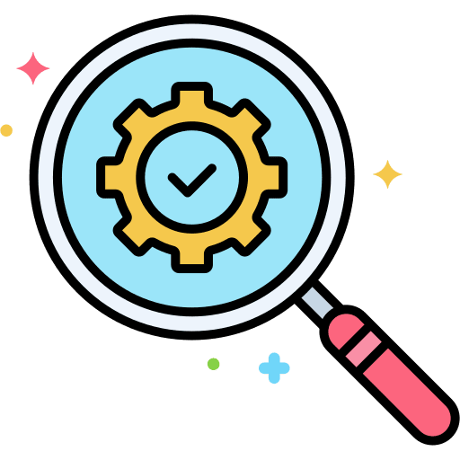 Scope magnifying glass computer loupe icon