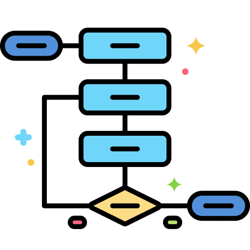Algorithm chart information computer icon