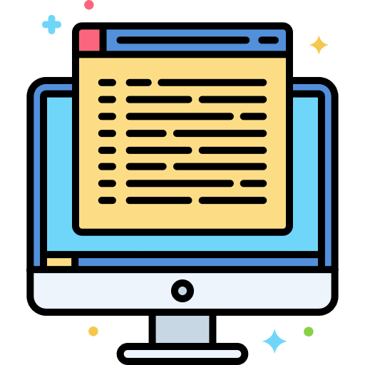 Backend computer coding front end icon