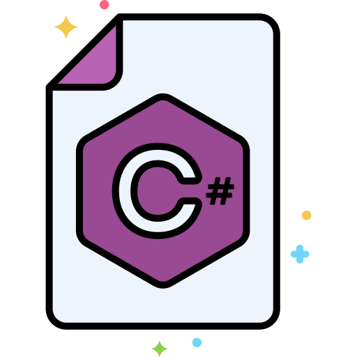 C sharp computer electronics code icon