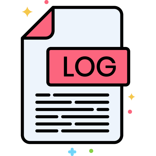 Logs computer log archive icon