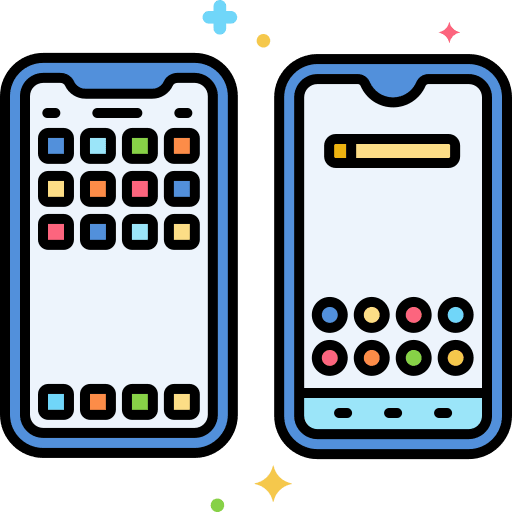 Mobile phones platform development computer icon