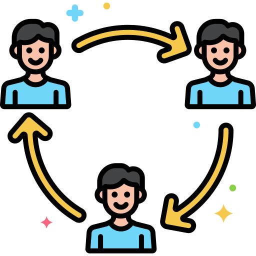 Collaboration computer users collaboration icon