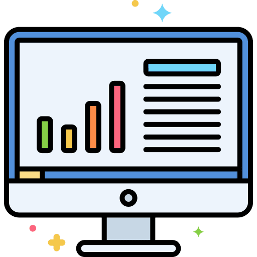 Monitor statistics monitor analytics icon