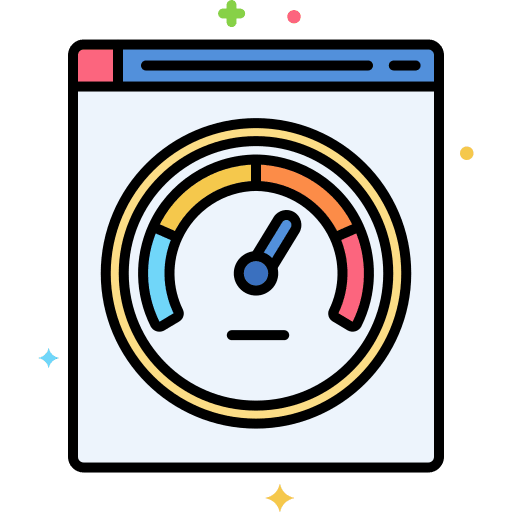 Optimization speed test optimize seo and web icon