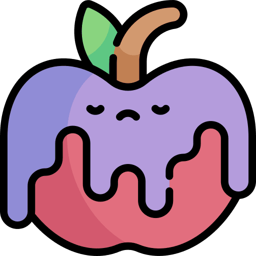 Poisonous fruit halloween fairy tale icon Poisonous fruit halloween fairy tale icon