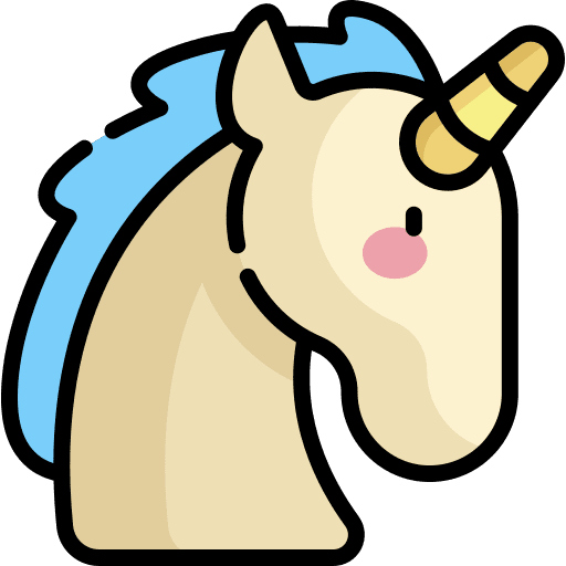 Unicorn legend character fairy tale icon Unicorn legend character fairy tale icon