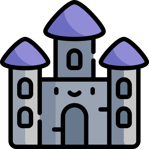 Castle ancient medieval fortress icon Castle ancient medieval fortress icon