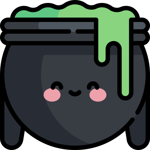 Cauldron scary halloween witch icon Cauldron scary halloween witch icon
