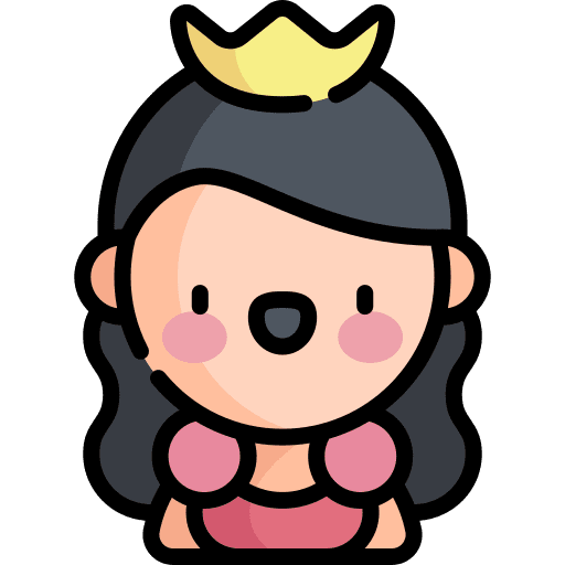 Princess queen people party icon Princess queen people party icon