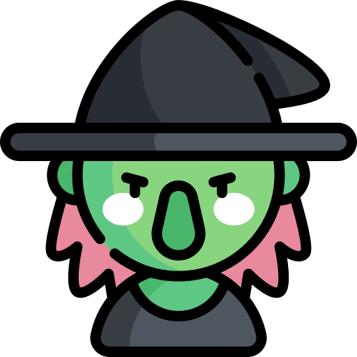 Witch costume spooky fairy tale icon Witch costume spooky fairy tale icon