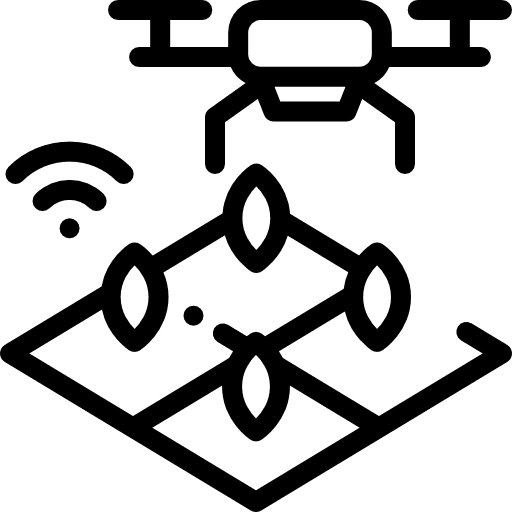 Drone agriculture technology smart farm icon