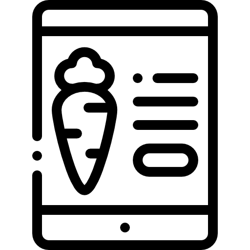 Information farming and gardening carrots devices icon Information farming and gardening carrots devices icon