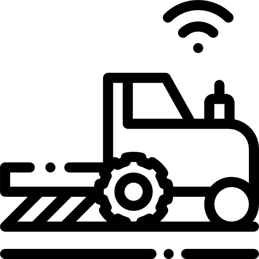 Cultivation transport farm tractor icon Cultivation transport farm tractor icon