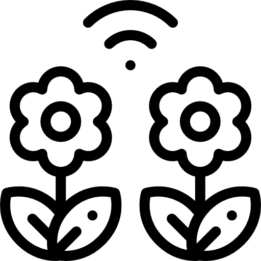 Flowers garden wifi signal plant icon Flowers garden wifi signal plant icon